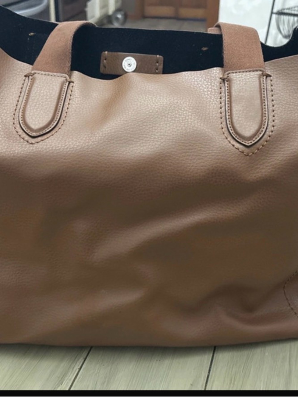 Coach Large Tan Pebbled Leather Tote